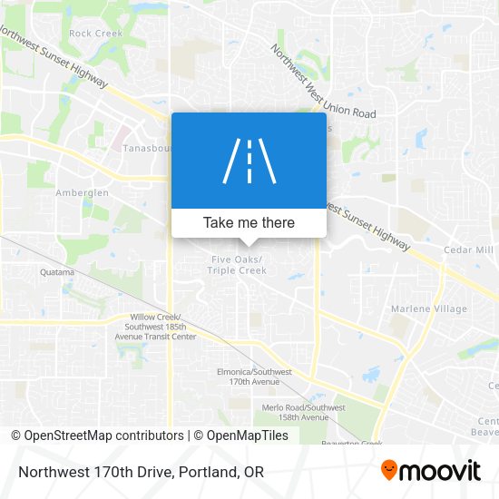 Northwest 170th Drive map