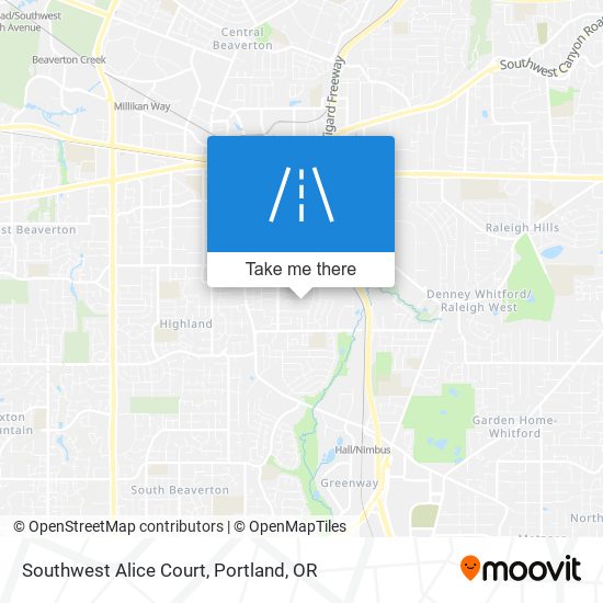 Southwest Alice Court map