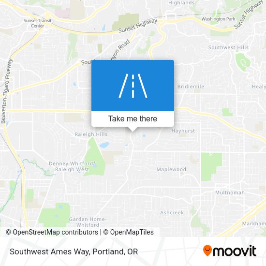 Mapa de Southwest Ames Way
