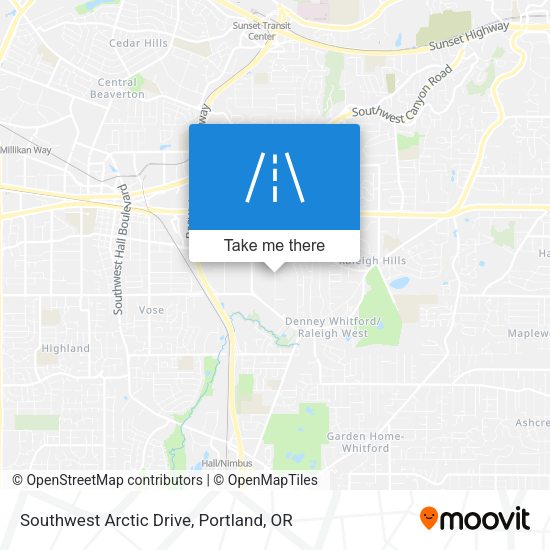 Mapa de Southwest Arctic Drive