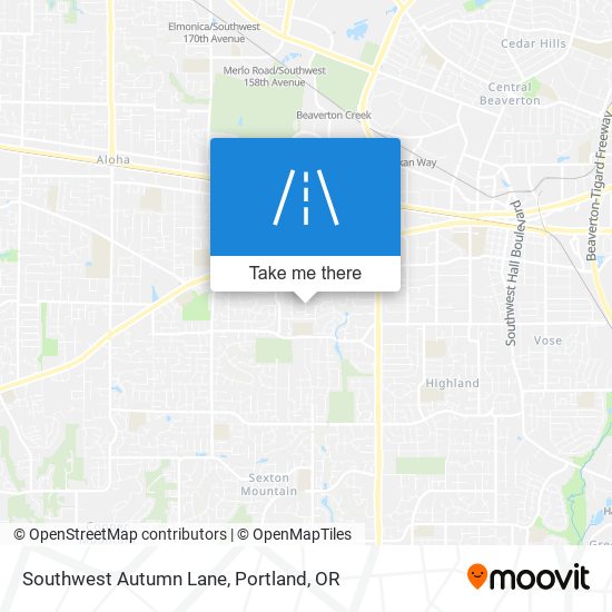 Southwest Autumn Lane map