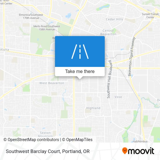 Southwest Barclay Court map