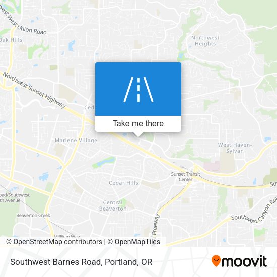 Southwest Barnes Road map