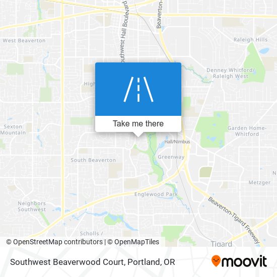 Mapa de Southwest Beaverwood Court