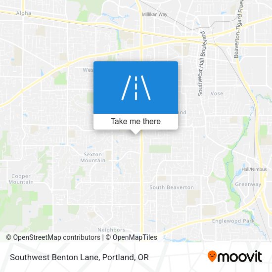 Southwest Benton Lane map