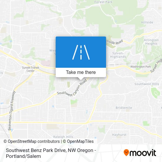 Mapa de Southwest Benz Park Drive