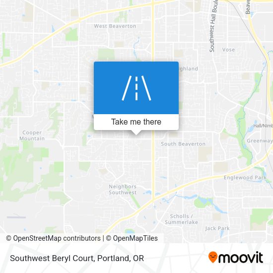 Southwest Beryl Court map
