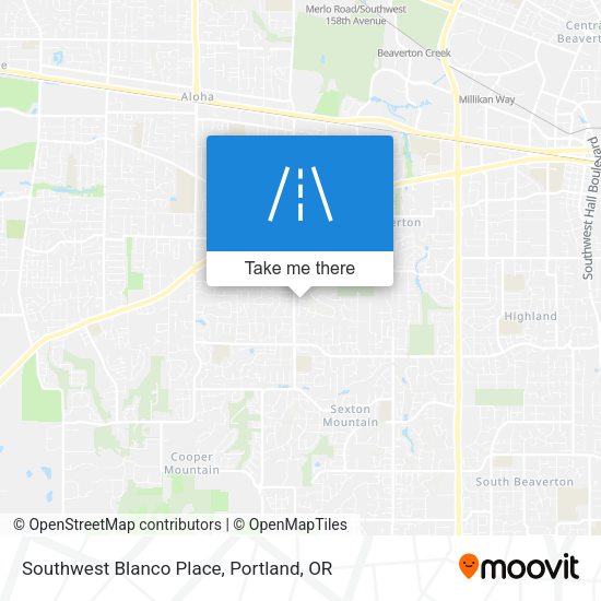 Mapa de Southwest Blanco Place