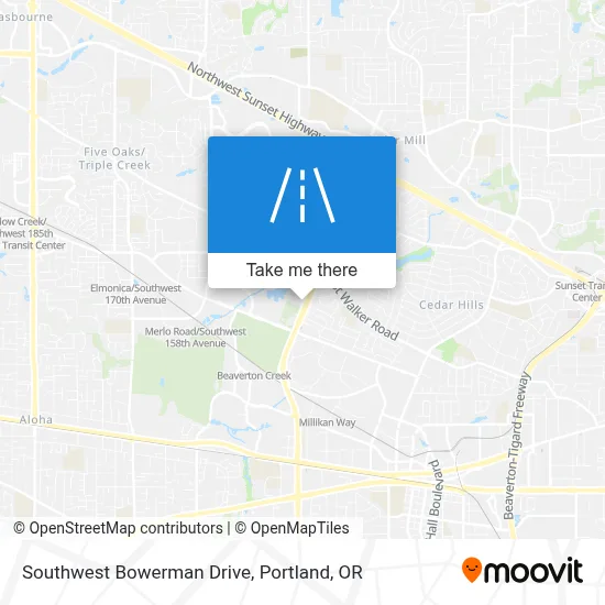 Southwest Bowerman Drive map