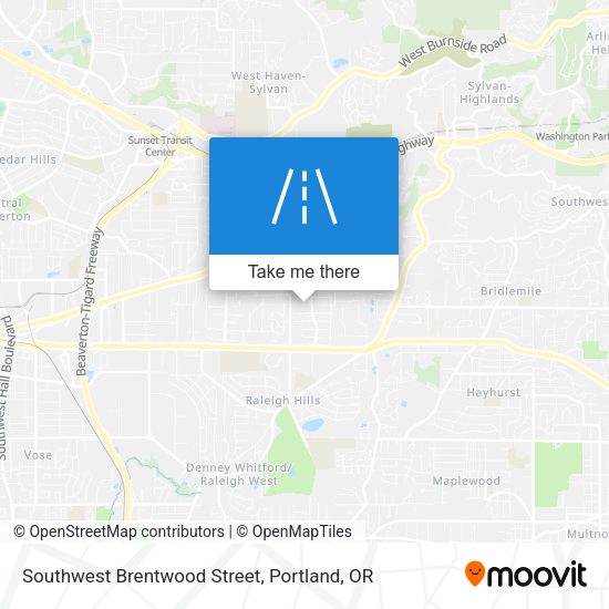 Southwest Brentwood Street map