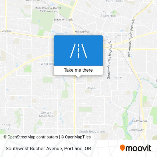 Southwest Bucher Avenue map