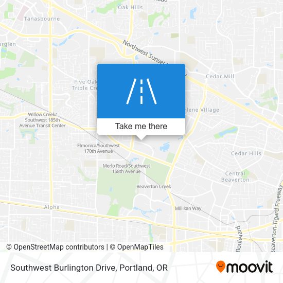 Southwest Burlington Drive map