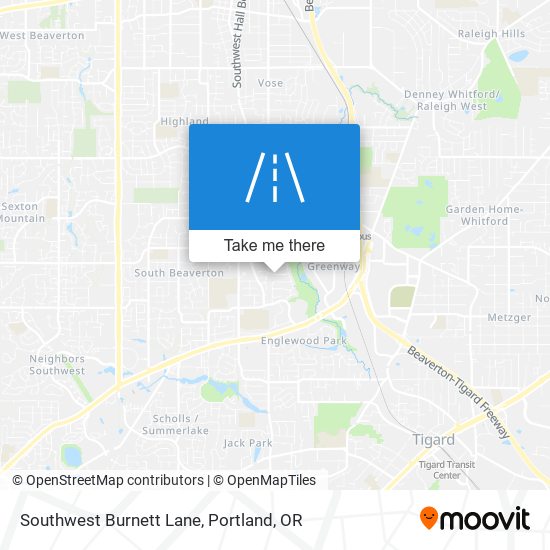 Mapa de Southwest Burnett Lane