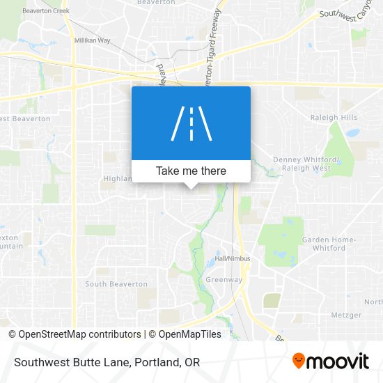 Southwest Butte Lane map