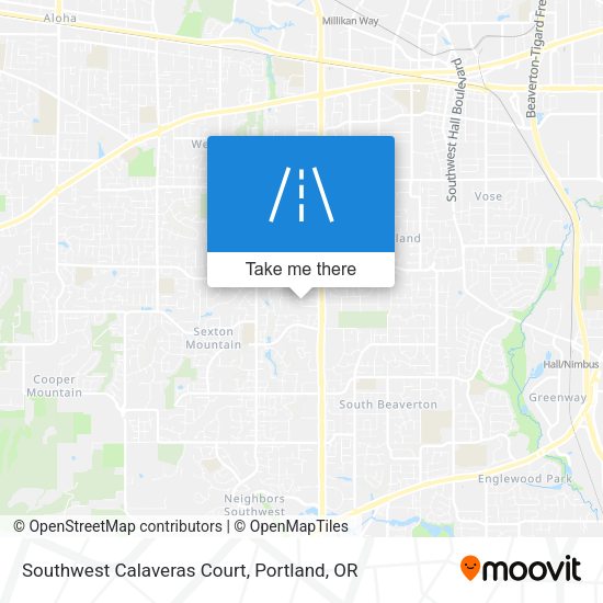 Mapa de Southwest Calaveras Court