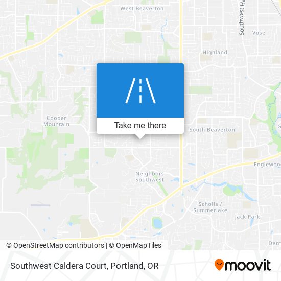 Southwest Caldera Court map