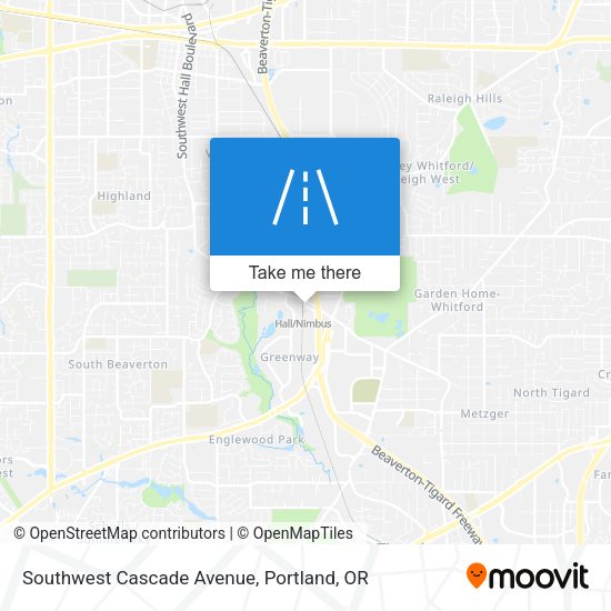 Southwest Cascade Avenue map