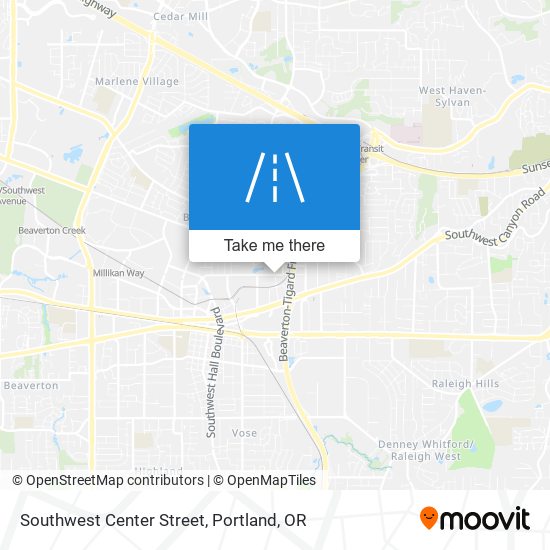 Southwest Center Street map