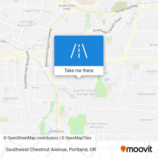 Southwest Chestnut Avenue map