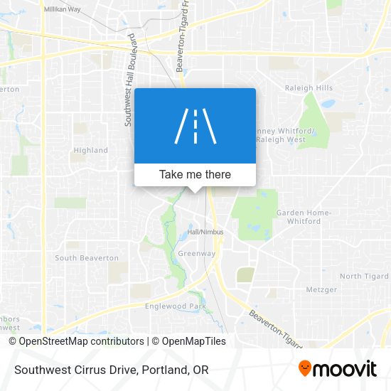 Mapa de Southwest Cirrus Drive