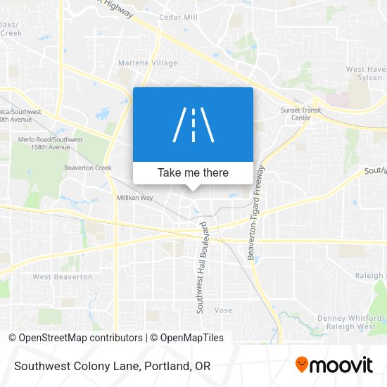 Southwest Colony Lane map