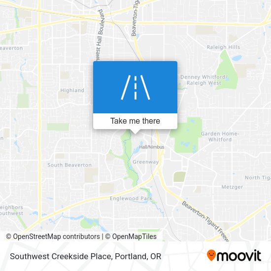 Southwest Creekside Place map