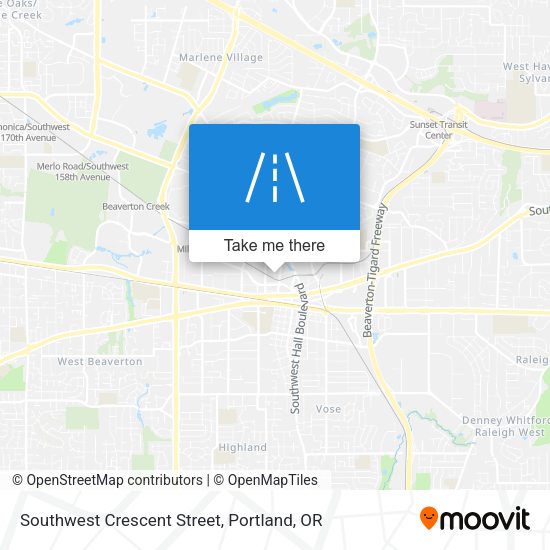 Southwest Crescent Street map