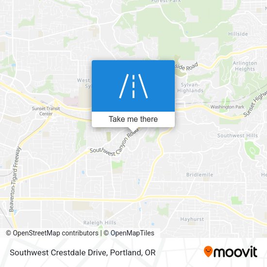 Mapa de Southwest Crestdale Drive