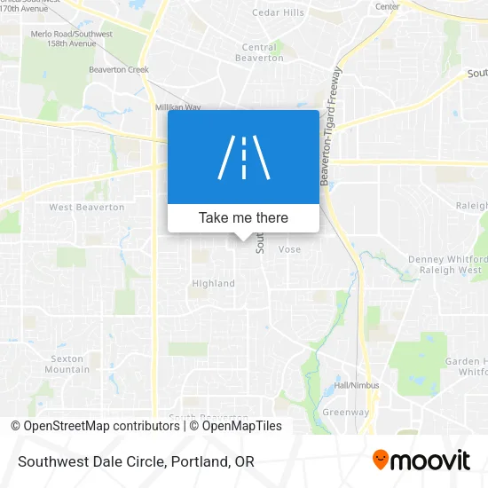 Southwest Dale Circle map