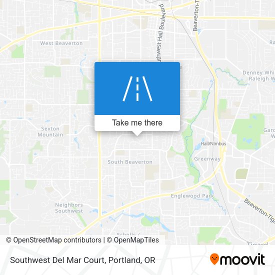 Southwest Del Mar Court map