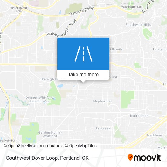 Southwest Dover Loop map