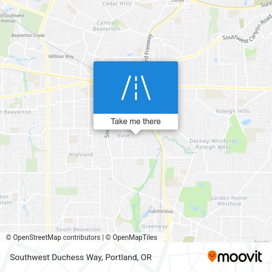 Southwest Duchess Way map