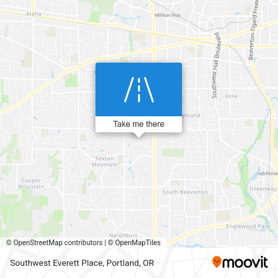 Southwest Everett Place map