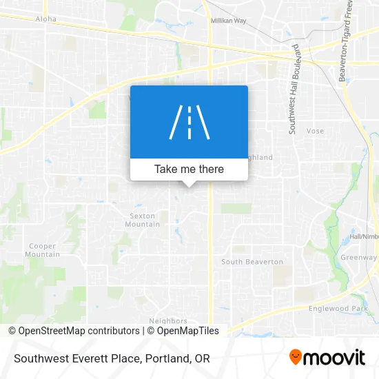 Southwest Everett Place map
