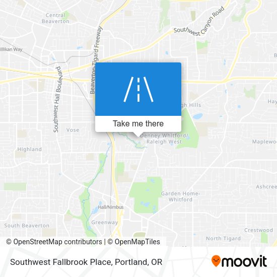 Southwest Fallbrook Place map