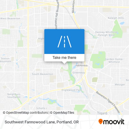 Southwest Fannowood Lane map