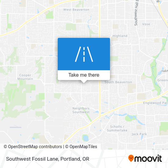 Southwest Fossil Lane map