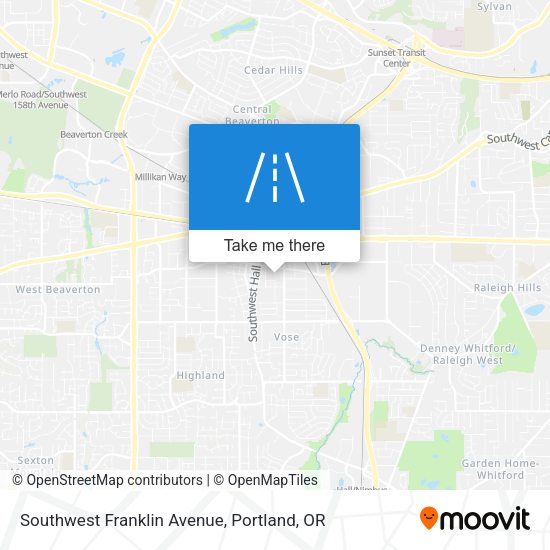 Southwest Franklin Avenue map