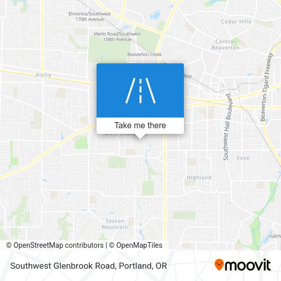 Mapa de Southwest Glenbrook Road