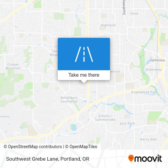 Southwest Grebe Lane map
