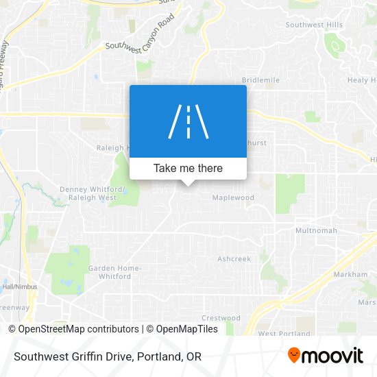 Southwest Griffin Drive map