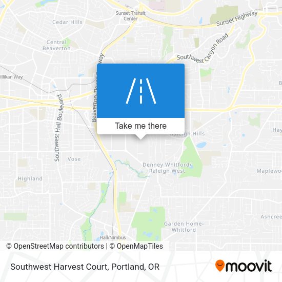 Mapa de Southwest Harvest Court