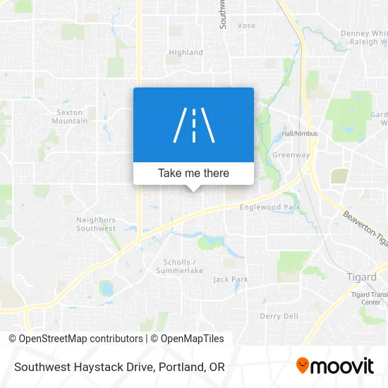Southwest Haystack Drive map