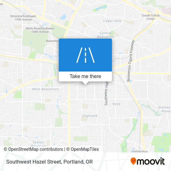 Mapa de Southwest Hazel Street