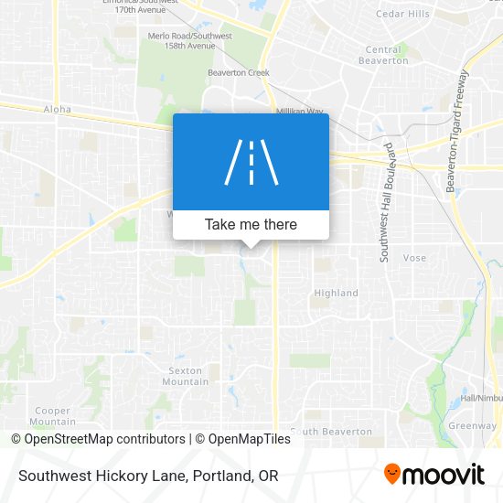 Mapa de Southwest Hickory Lane