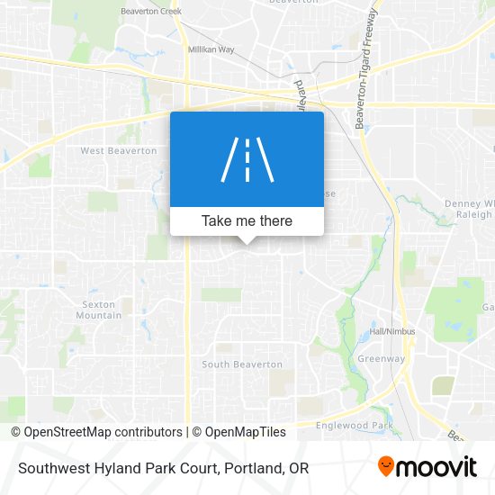 Southwest Hyland Park Court map