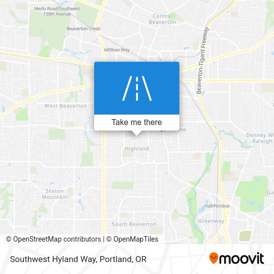 Southwest Hyland Way map