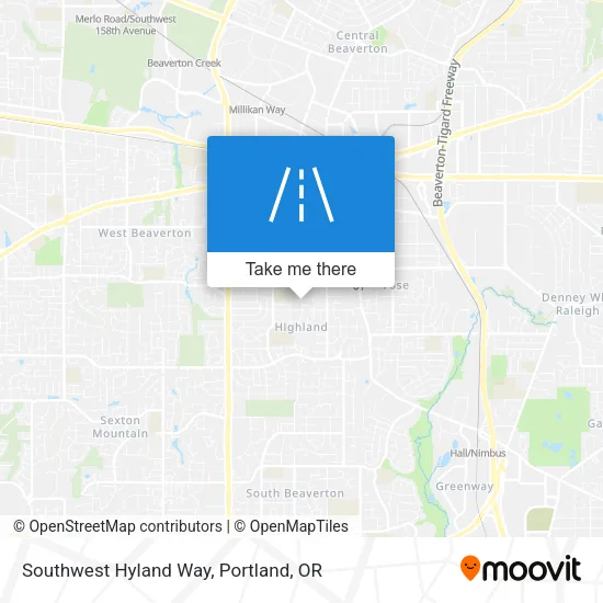 Southwest Hyland Way map