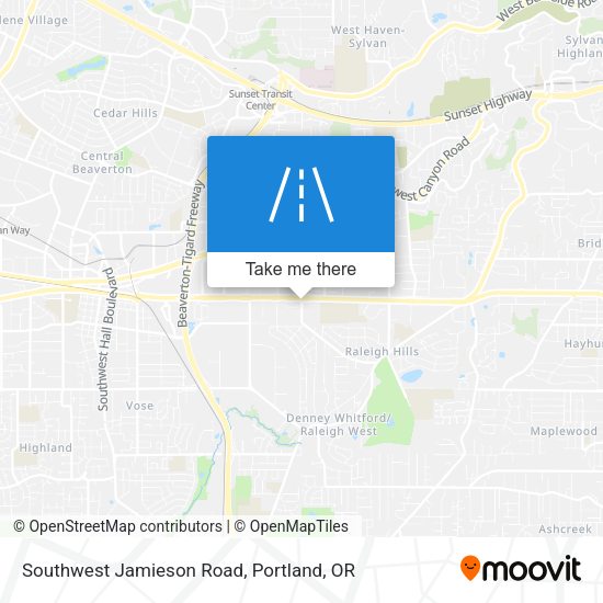 Southwest Jamieson Road map