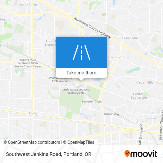 Southwest Jenkins Road map